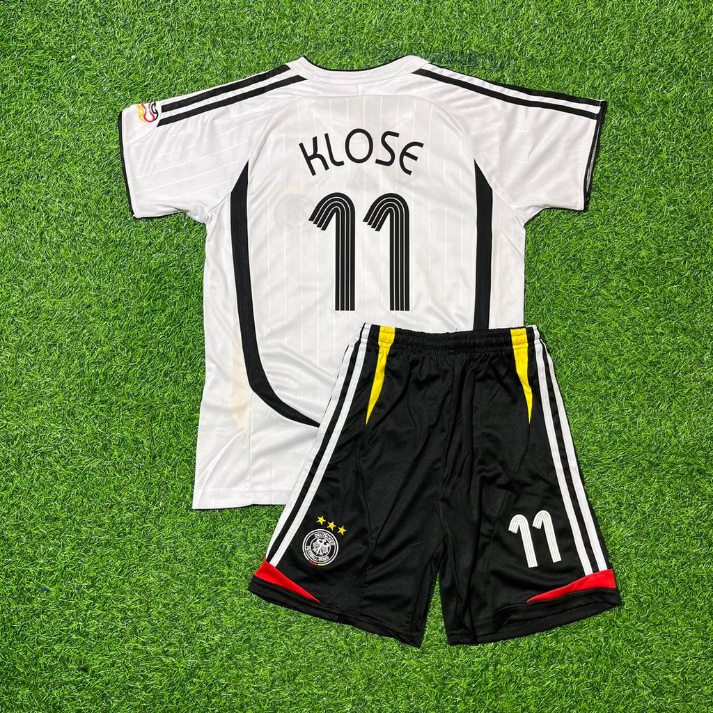 2006 Germany World Cup White Retro Kids Football Kit Miroslav Klose