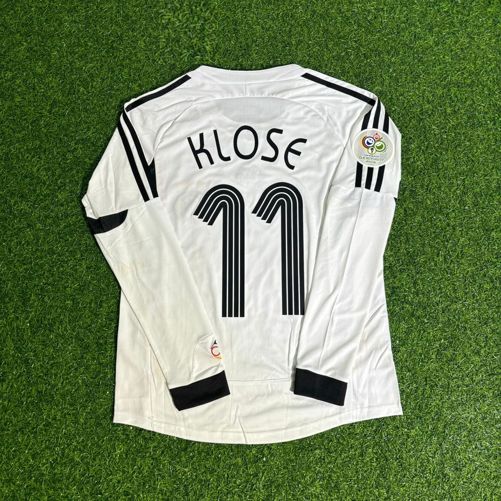 Germany 2006 World Cup Long Sleeve White Football Jersey – Miroslav Klose – Back View