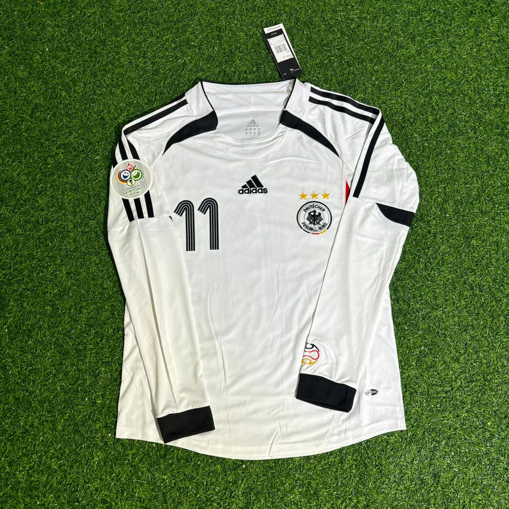 Germany 2006 World Cup Long Sleeve White Football Jersey – Miroslav Klose – Front View