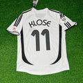 Miroslav Klose Germany 2006 World Cup White Retro Football Jersey – Back View