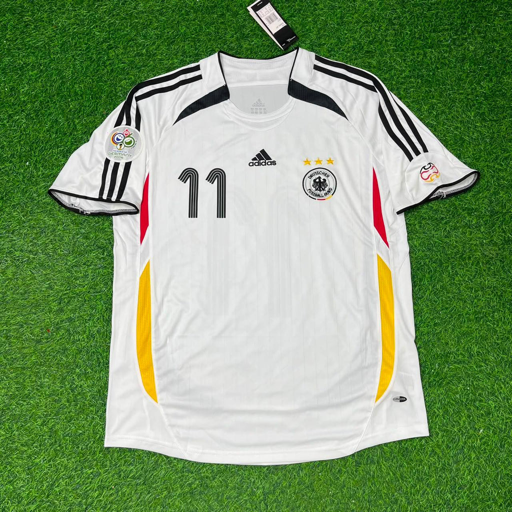 Miroslav Klose Germany 2006 World Cup White Retro Football Jersey – Front View
