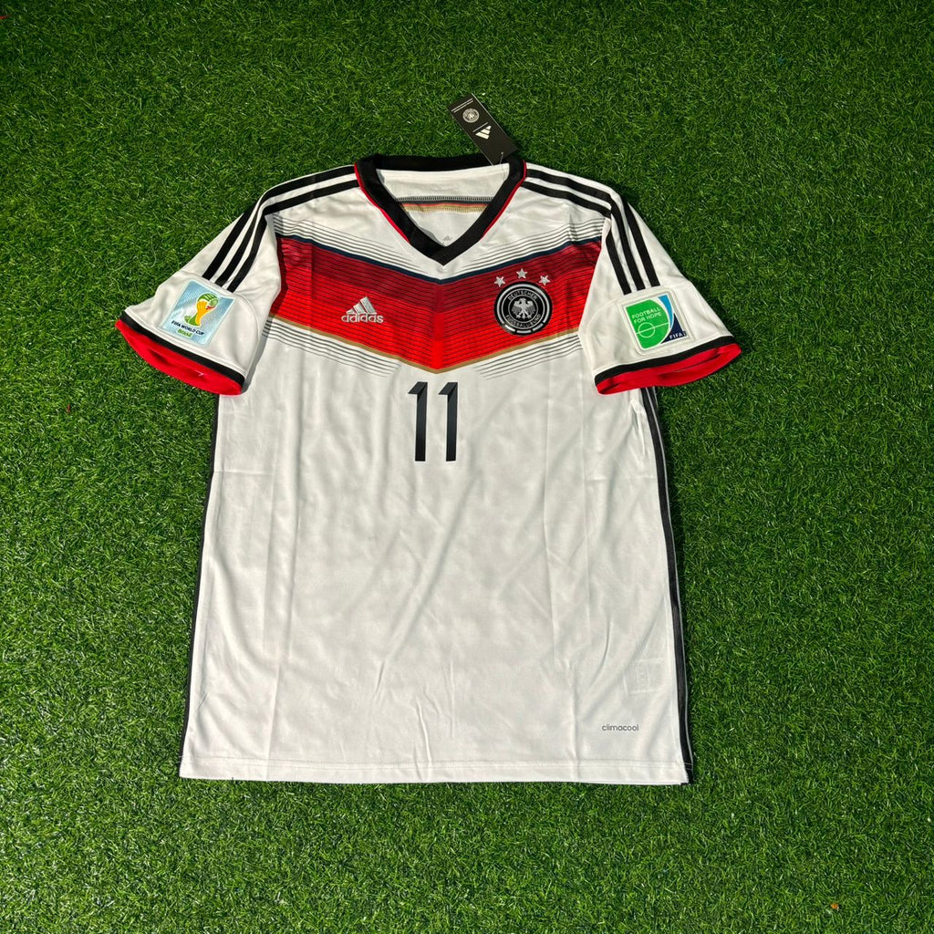 Miroslav Klose Germany 2014 World Cup White Retro Football Jersey – 9