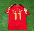 Germany EURO 2008 Away Red Retro Football Jersey – Miroslav Klose – Back View