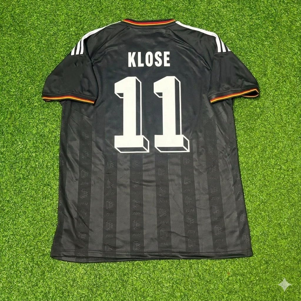 Germany Black Retro Vintage Football Jersey – Miroslav Klose 11# – Back View