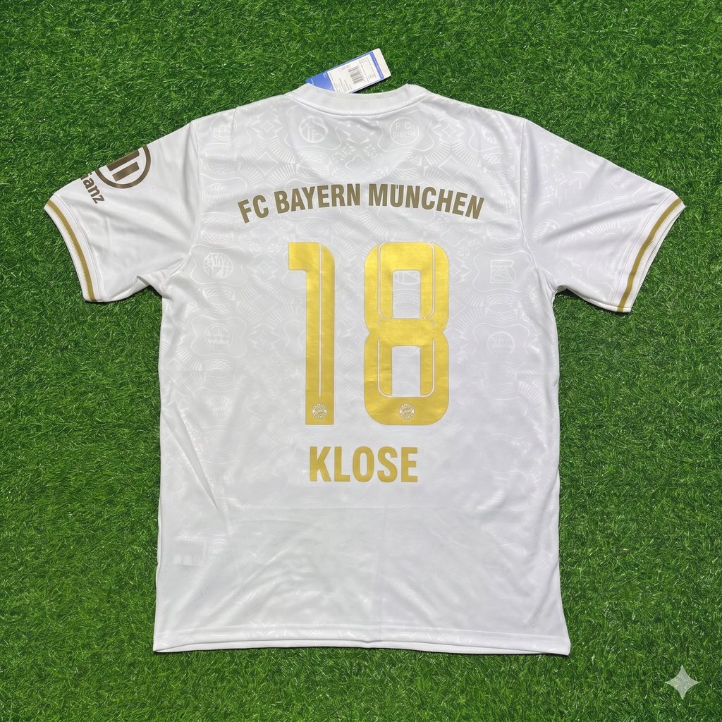 Miroslav Klose #18 FC Bayern München 125 Years Anniversary Special-Edition White Football Jersey – Back View