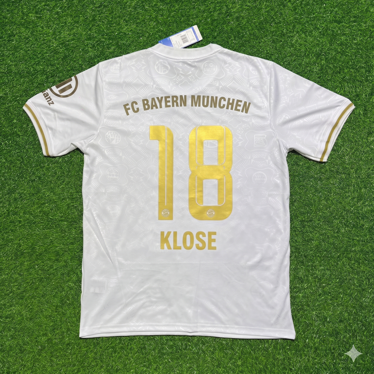 Miroslav Klose #18 FC Bayern München 125 Years Anniversary Special-Edition White Football Jersey – Back View