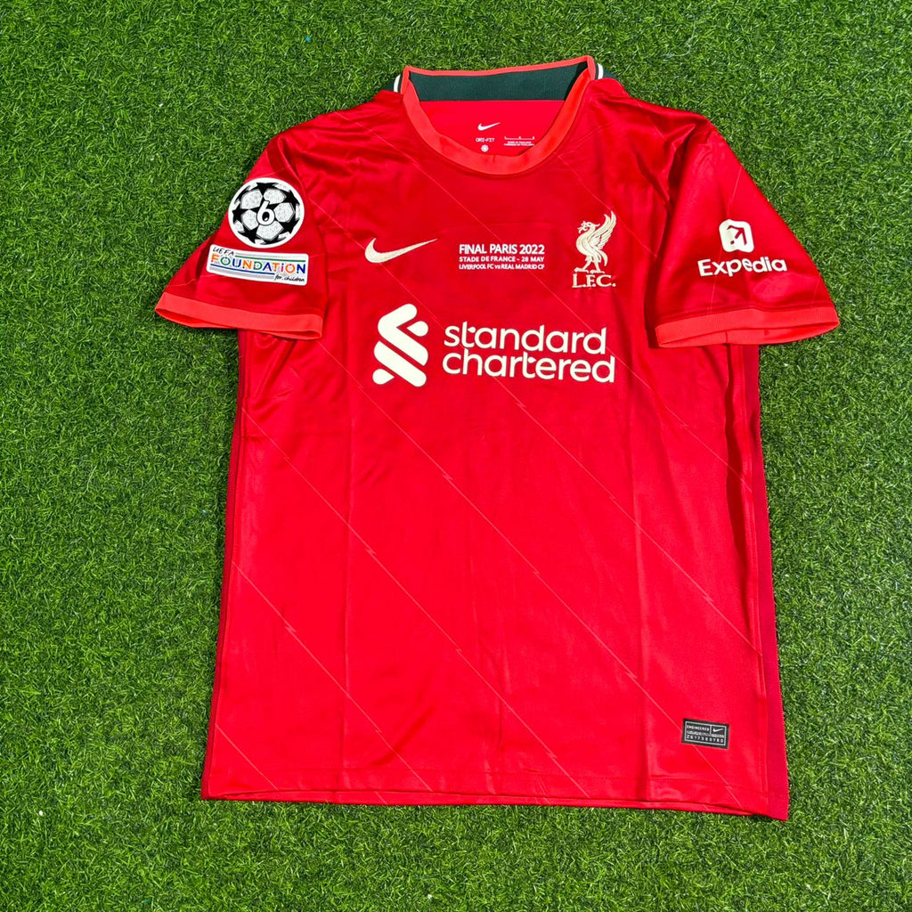 2022 Luis Diaz #23 Liverpool Champions League Final Home Retro Football Jersey – Front View