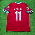 Liverpool 2019 2020 Home Retro Football Jersey – Mohamed Salah 11# – Back View