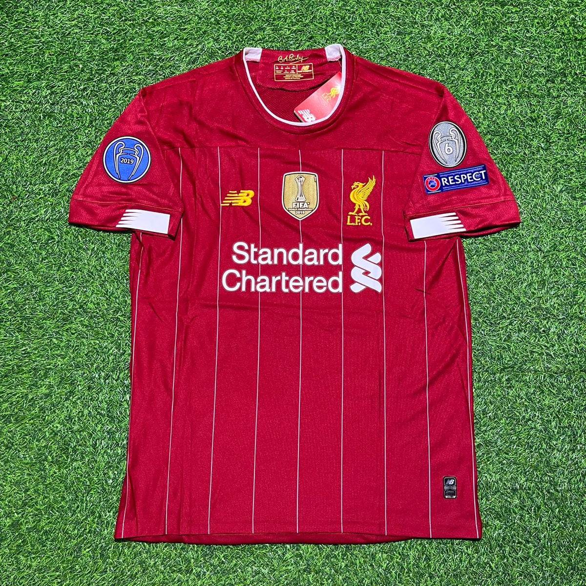 2019/20 Mohamed Salah Liverpool Retro Football Jersey – Front View
