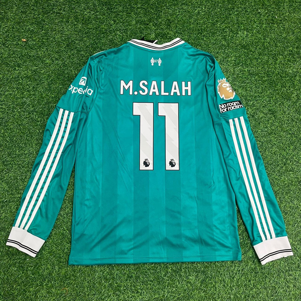 2025 Mohamed Salah Liverpool Away Long Sleeve Football Jersey – Back View