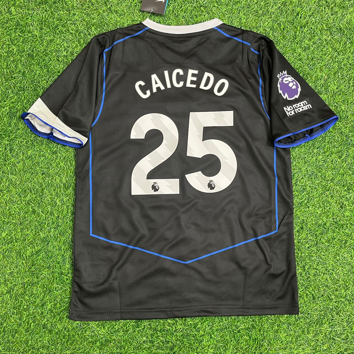 2025/26 Moisés Caicedo Chelsea Black Football Jersey – Back View