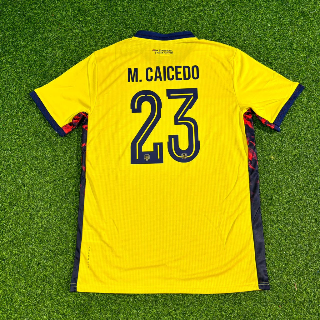 Moisés Caicedo Ecuador 2026 World Cup Football Jersey – Back View