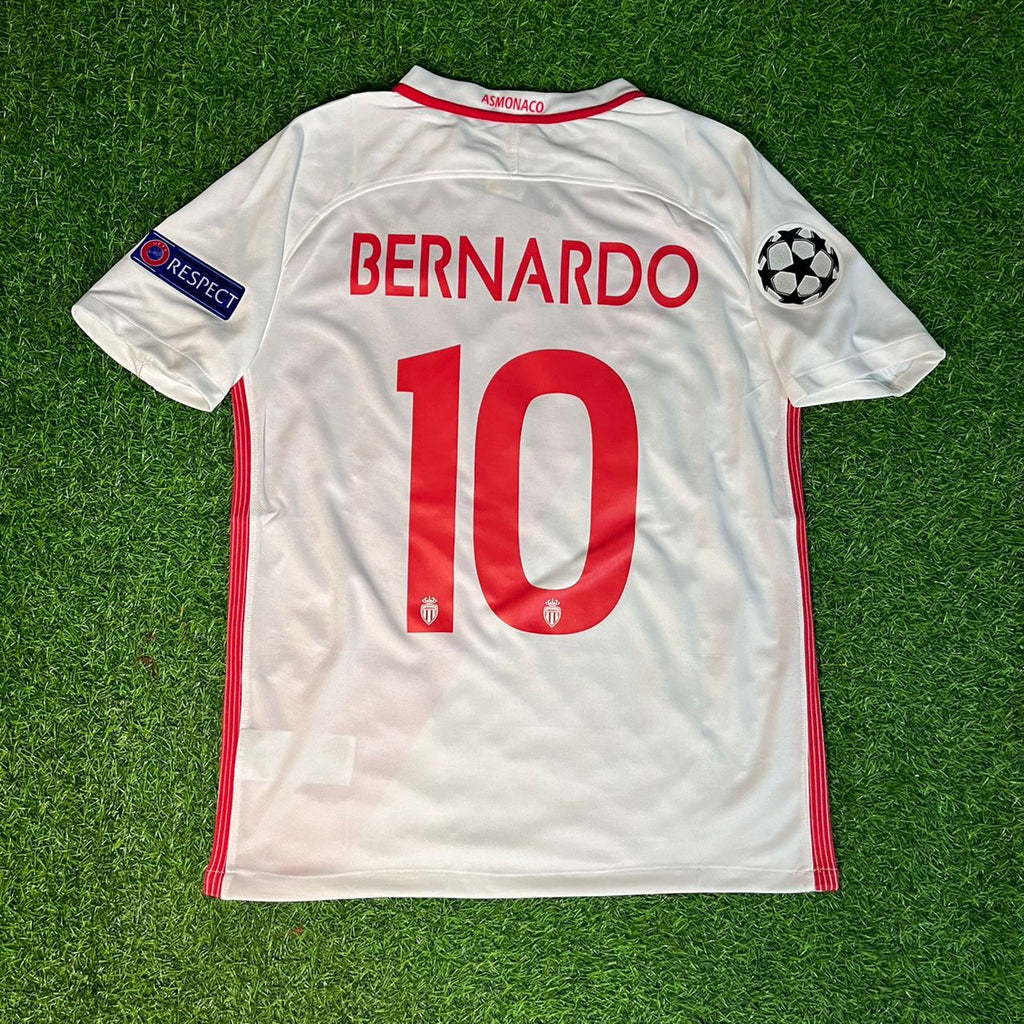 Bernardo Silva Monaco 2016 2017 Retro Jersey – Back View