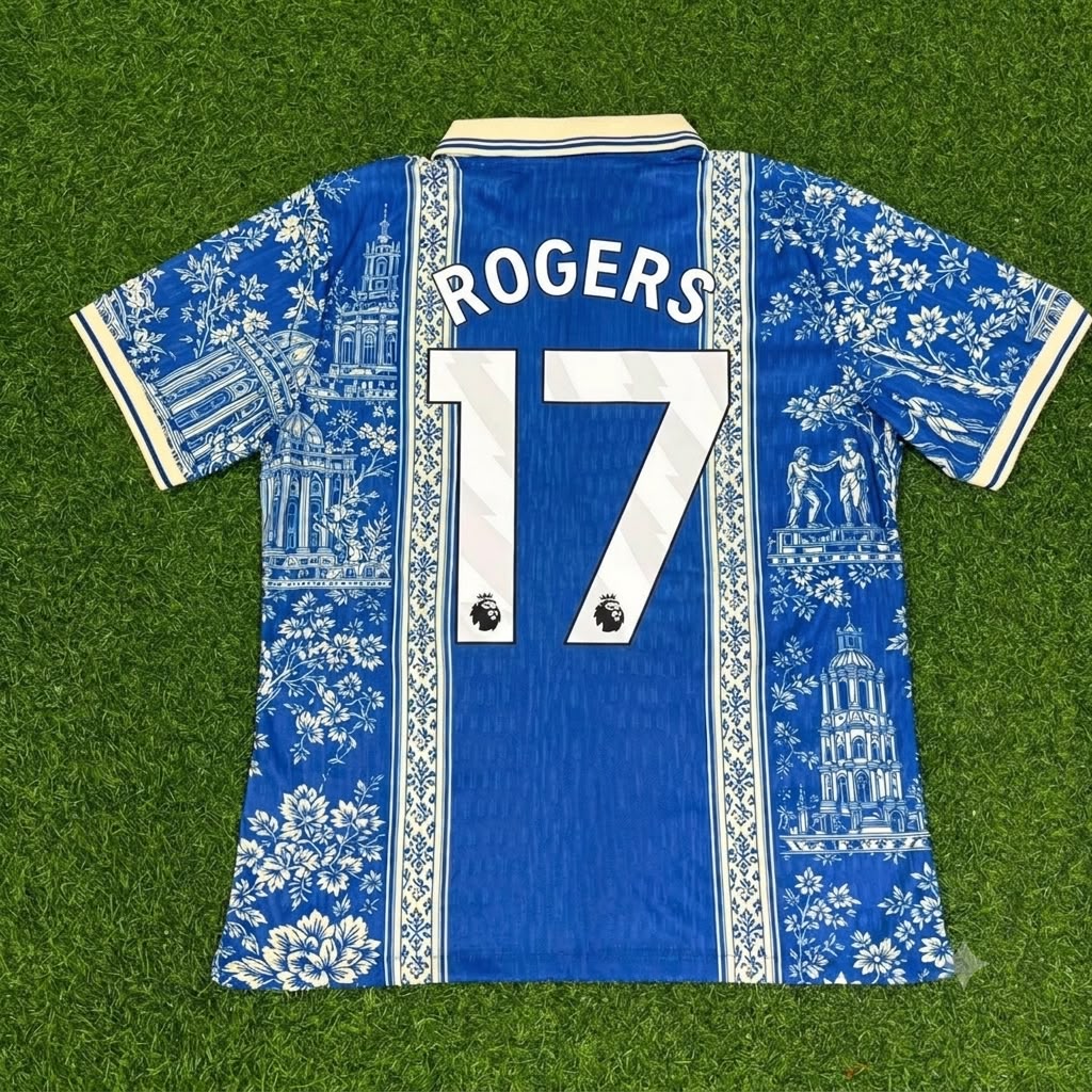 Morgan Rogers Chelsea 2027 Blue-White Jersey – Back View