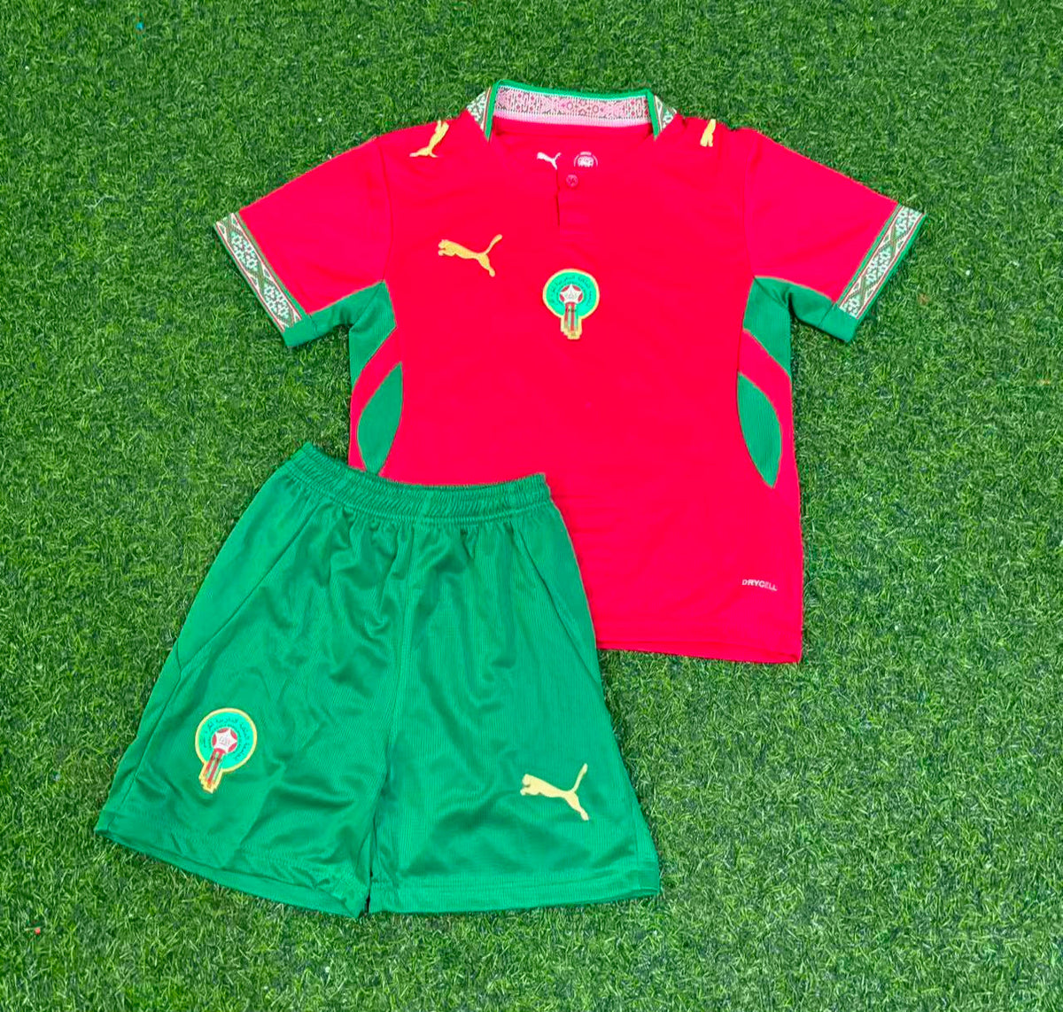 2026 Morocco World Cup Yassine Bounou Goalkeeper Kids Football Jersey – Front View
