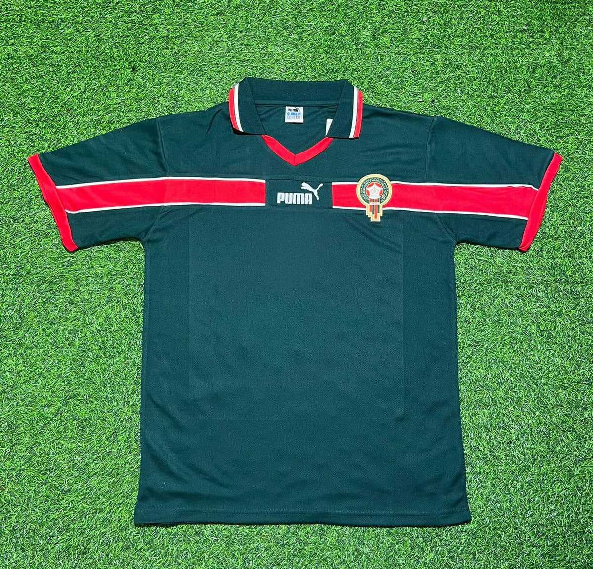 1998 Morocco Home Season Retro Football Jersey – Back View