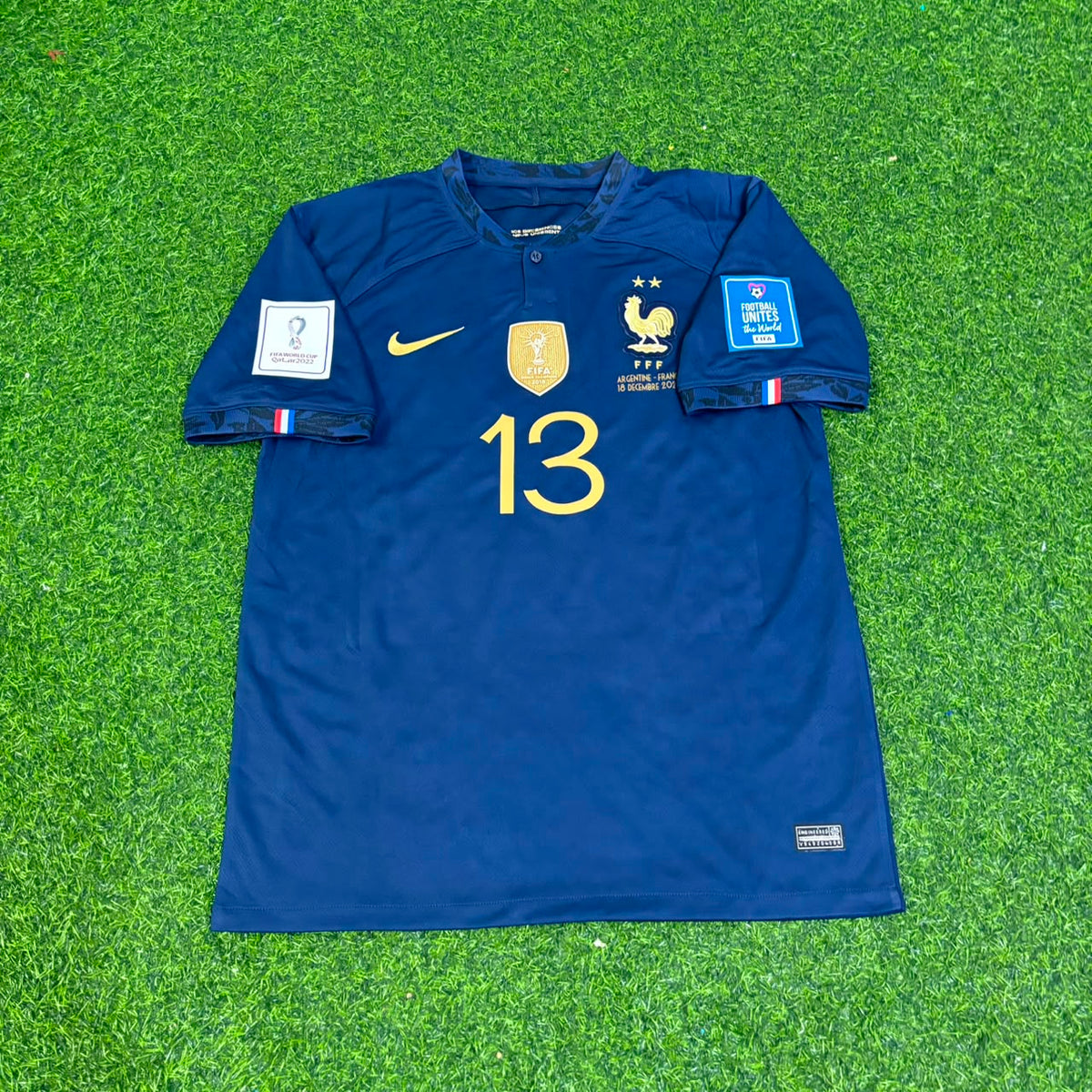 N'Golo Kante France 2022 World Cup Final Retro Jersey – Front View