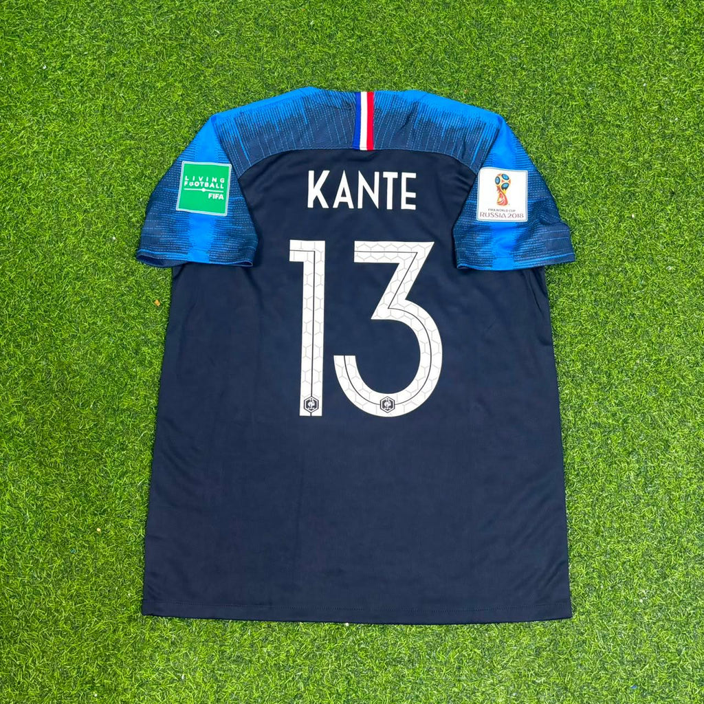2018 France World Cup N'Golo Kanté 13 Final Retro Football Jersey – Back View