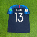 2018 France World Cup N'Golo Kanté 13 Final Retro Football Jersey – Back View