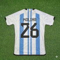 Argentina 2022 Qatar World Cup Champion Home Jersey – Nahuel Molina 26- – Back View