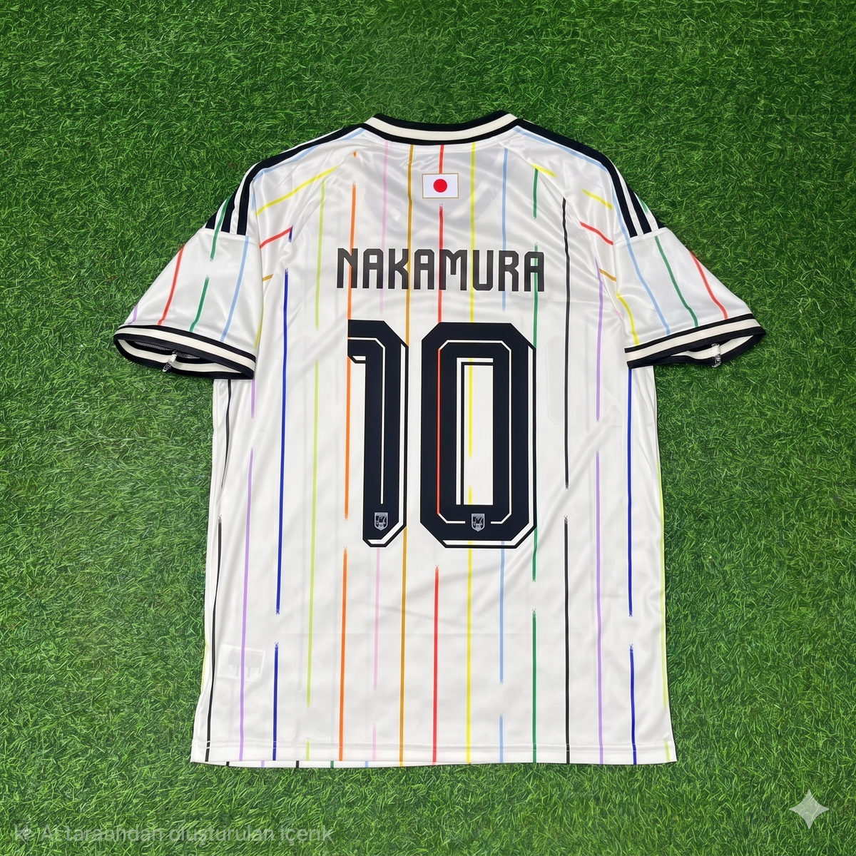 Shunsuke Nakamura Japan Away White Football Jersey – Back View