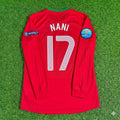 2012 Portugal EURO Luis Nani #17 Long Sleeve Retro Football Jersey – Back View
