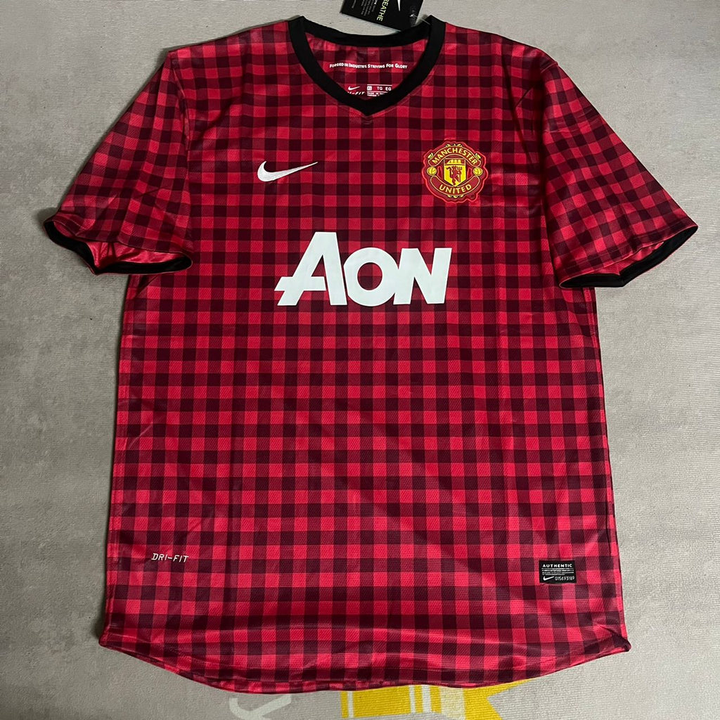 2012 Rio Ferdinand Manchester United 2013 Season Red Retro Football Jersey – Detailed View