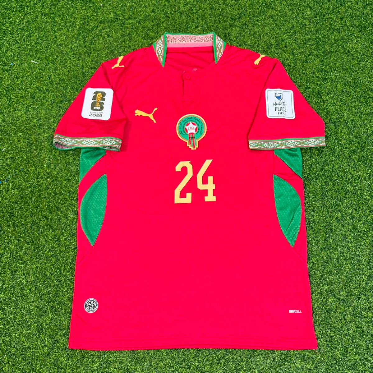 Neil El Aynaoui Morocco 2026 World Cup Home Red Football Jersey – Front View