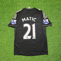 Nemanja Matic Chelsea 2013-14 Black Retro Football Jersey – Back View