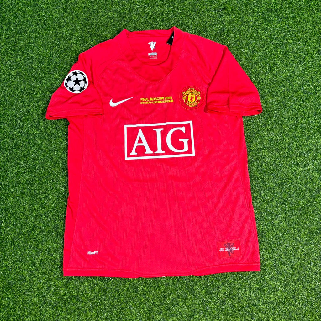 Manchester United 2008 Champions League Final Retro Jersey – Nemanja Vidic #15 – Front View