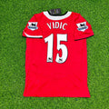Nemanja Vidić Manchester United 2005/2006 Retro Football Jersey – Back View