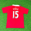 Manchester United 2010/2011 Retro Home Football Jersey – Nemanja Vidic – Back View
