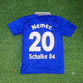 Jiri Nemec Schalke 04 Heim Retro Fußballtrikot Jersey – Back View
