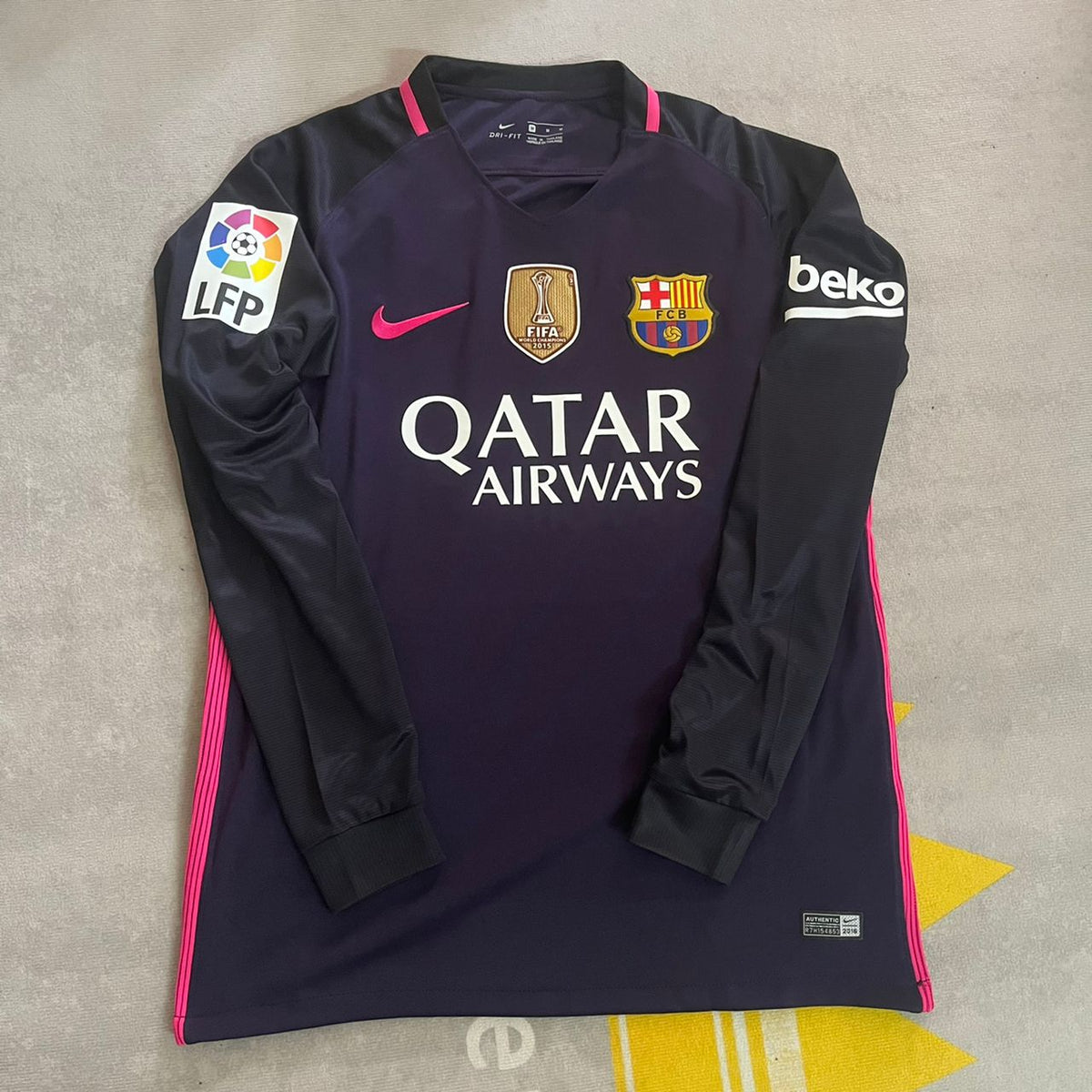 Xavi Hernandez Barcelona 14/15 Retro Pink Printing Long Sleeve Jersey – 6