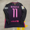 Neymar Jr Barcelona 14/15 Retro Pink Printing Long Sleeve Jersey – Back View