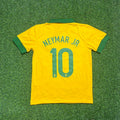 Neymar Jr. 10 Brazil 2014 Retro Football Jersey – Back View