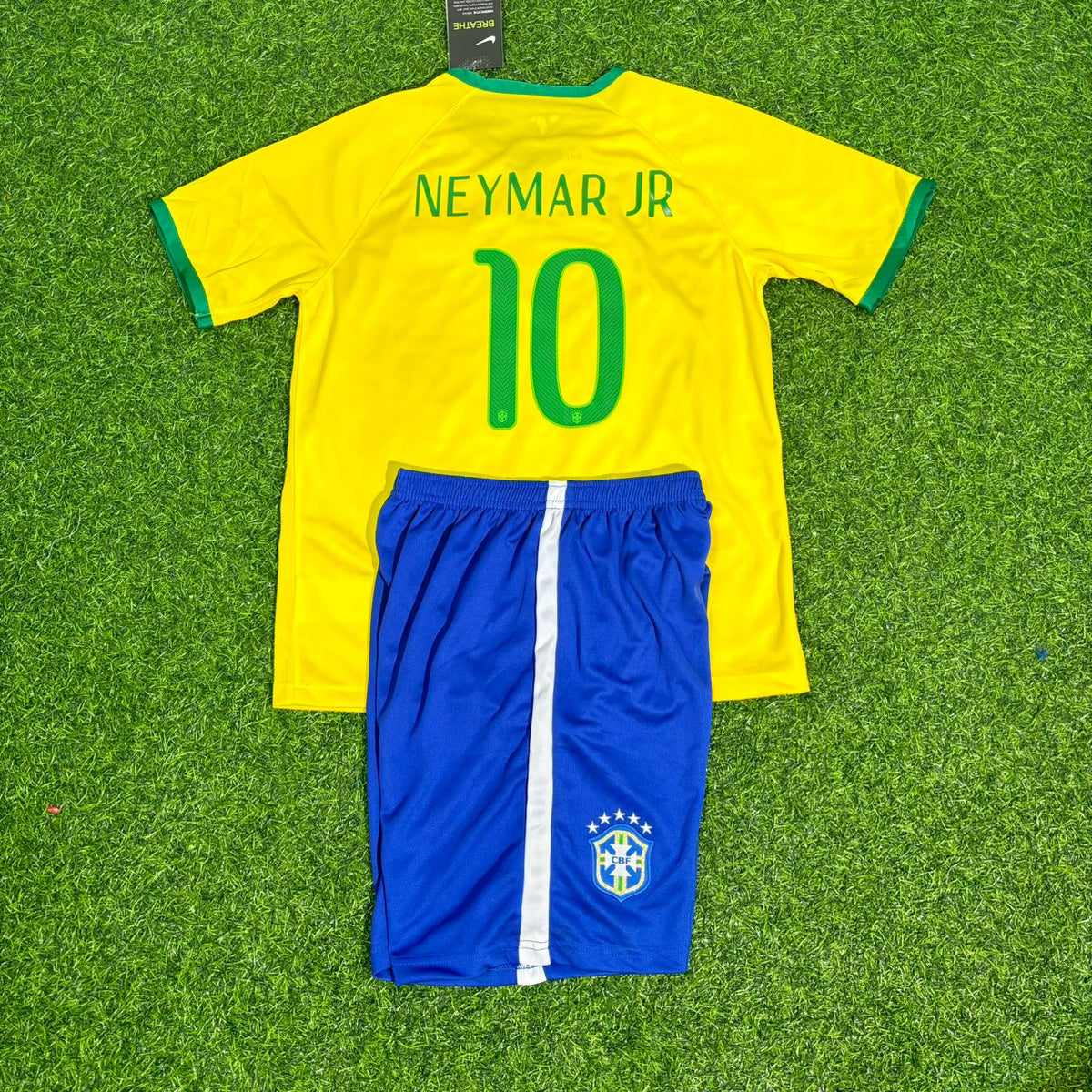 Brazil 2014 Retro Kids Football Jersey – Neymar Jr. 10 – Back View