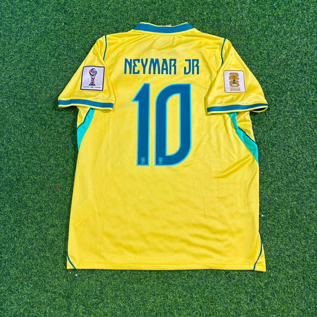 Brazil 2026 World Cup Yellow Home Football Jersey – Neymar Jr. #10 – Back View