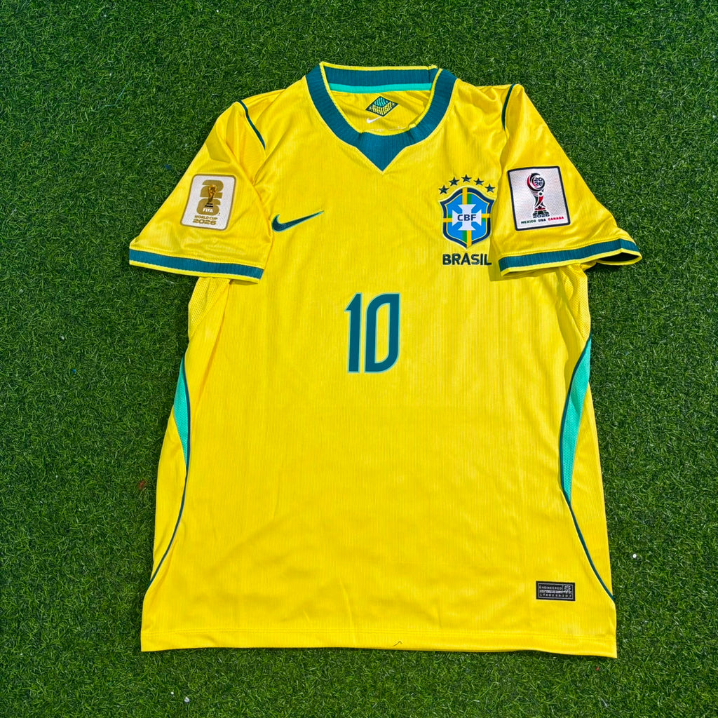 Brazil 2026 World Cup Yellow Home Football Jersey – Neymar Jr. #10 – Front View