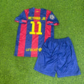 2015 Neymar Jr Barcelona Final Home Kids Kit Football Jersey for Children – Back View
