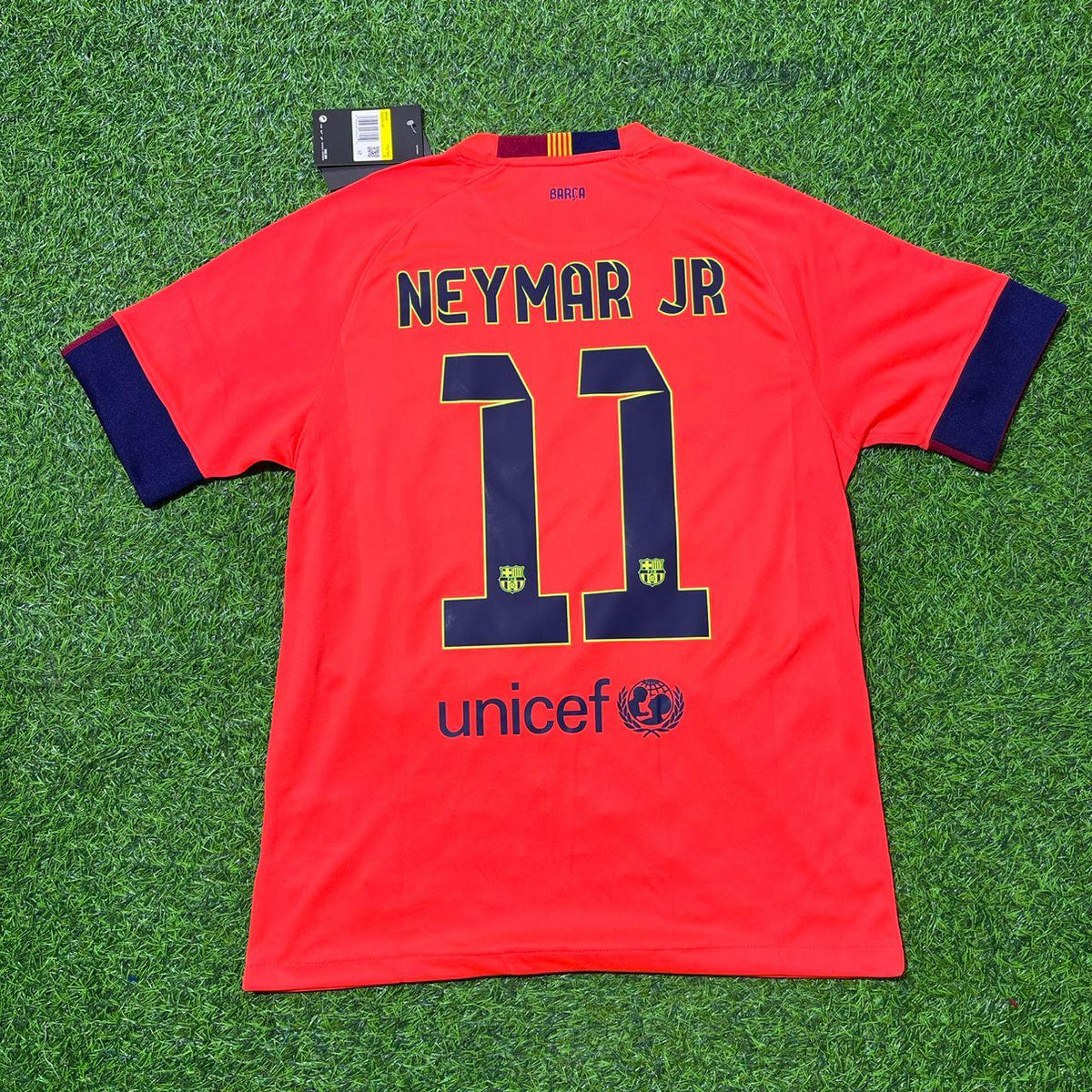 Barcelona 2014/2015 Away Retro Football Jersey – Neymar Jr – Back View