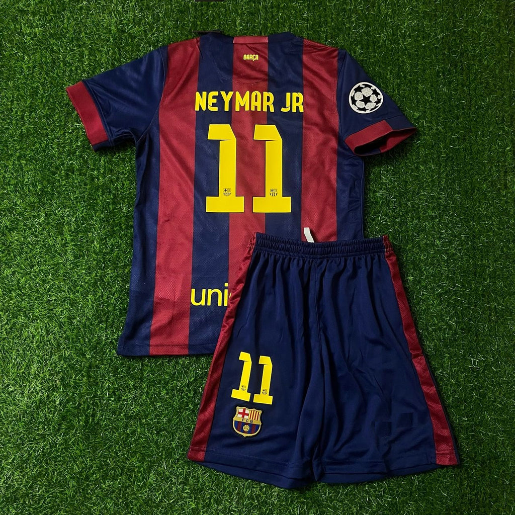 2015 Neymar Jr Barcelona Final Home Kids Kit Football Jersey for Children – 6