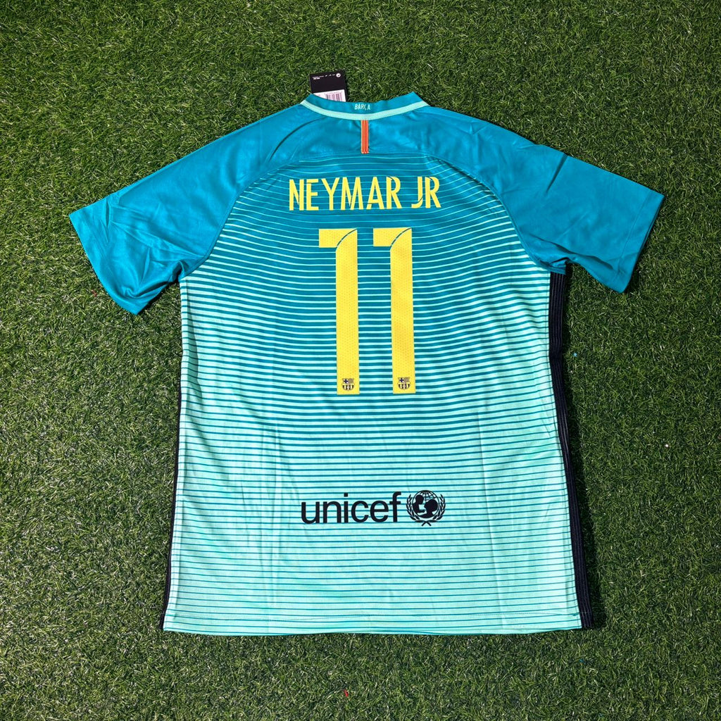 Neymar JR – Barcelona 2016/17 Away Retro Jersey – Back View