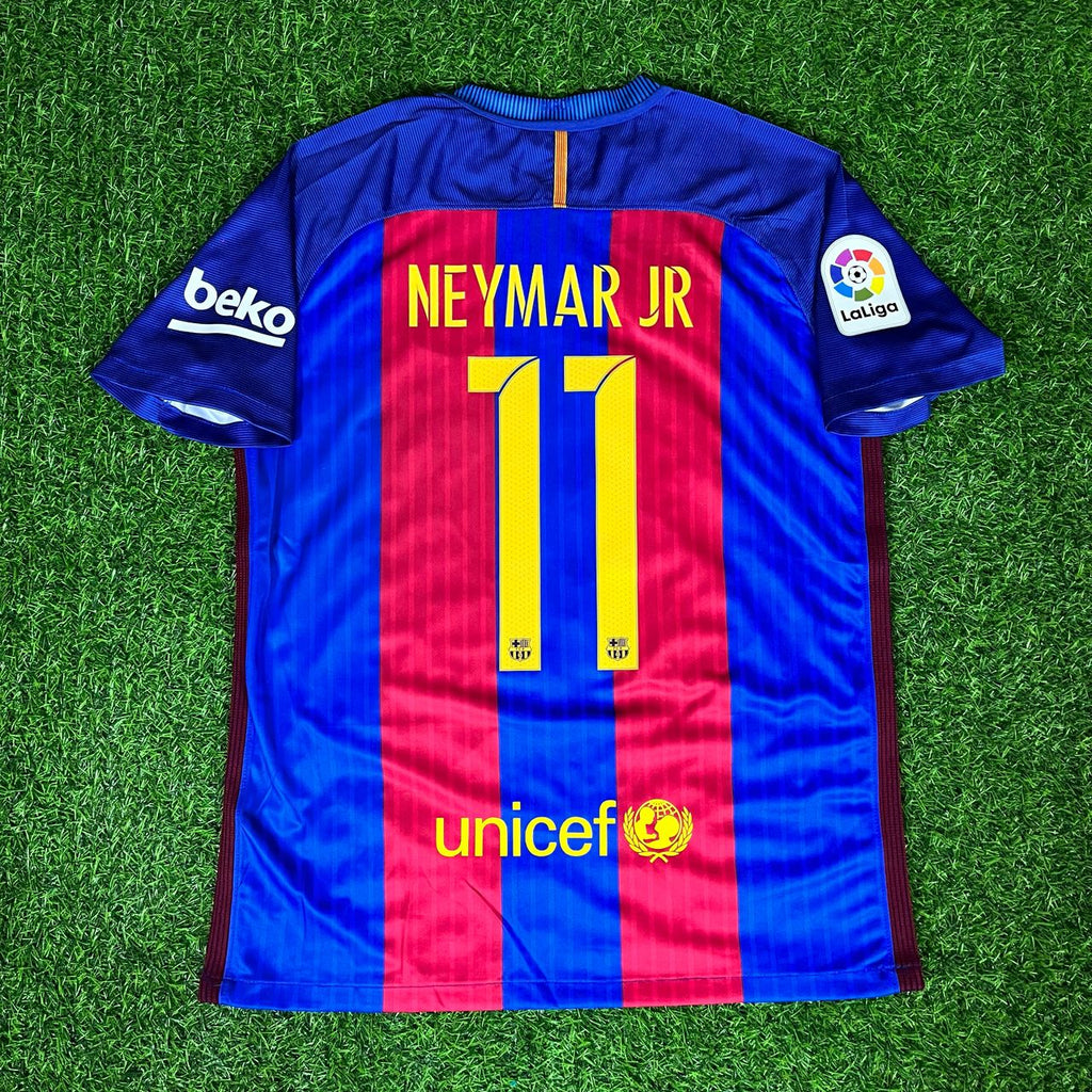Neymar Jr 11 – FC Barcelona 2016/17 Home Retro Jersey – Back View