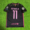Neymar Jr Barcelona 2014/15 Retro Black Pink Jersey – Back View