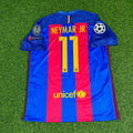 Neymar Jr Barcelona 2016-2017 Home Retro Football Jersey – Back View