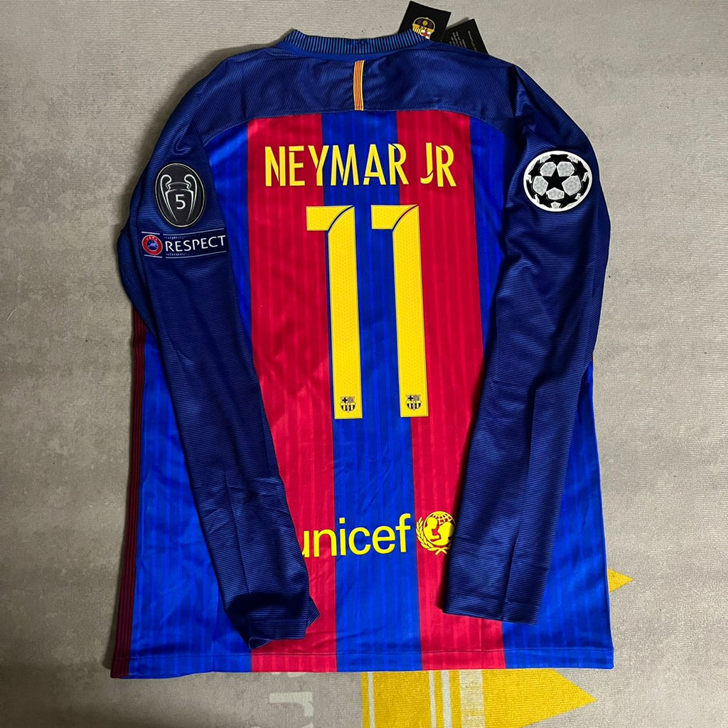 Neymar JR Barcelona 2016 Retro Jersey Soccer – Back View
