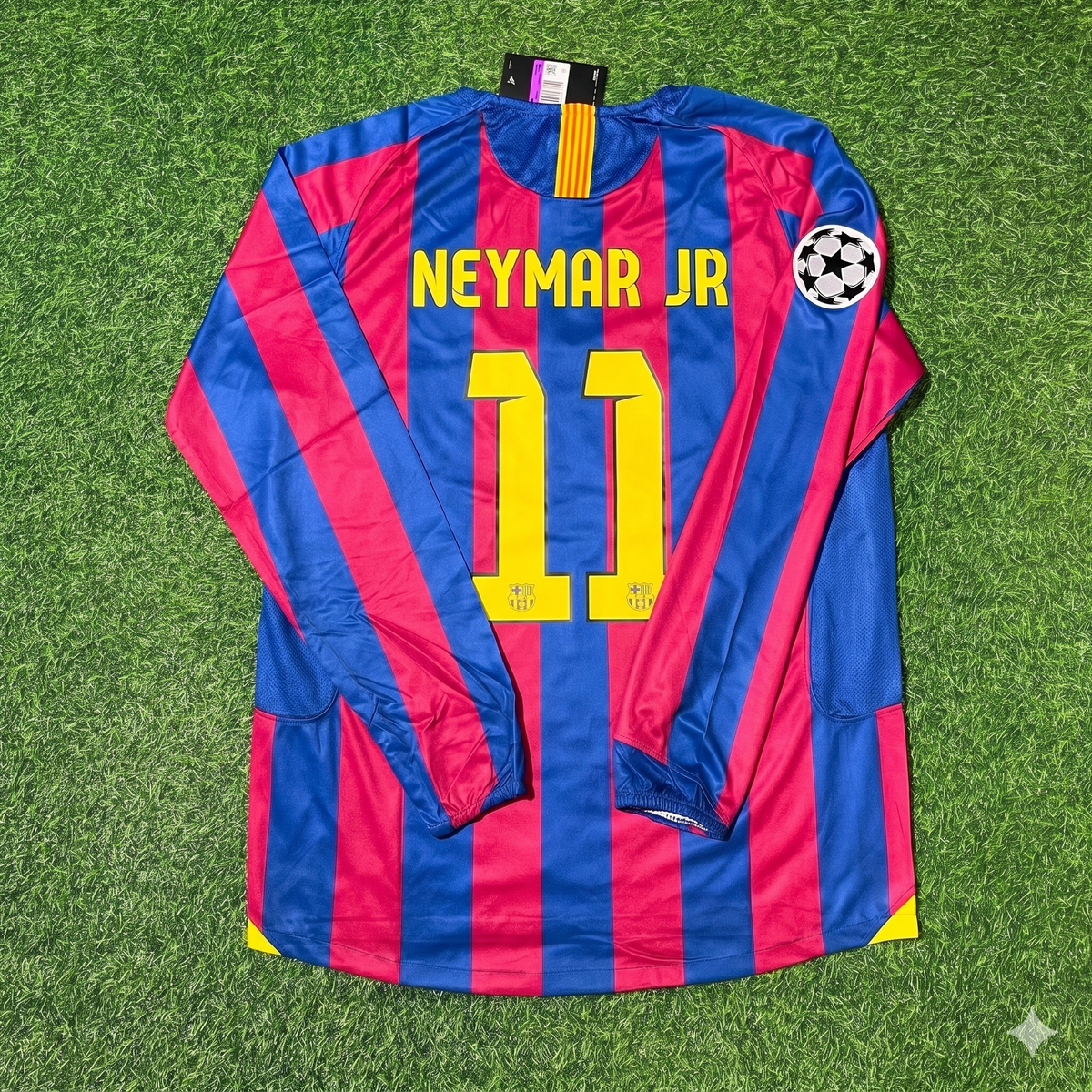 Neymar Jr Barcelona Retro Football Jersey – Back View