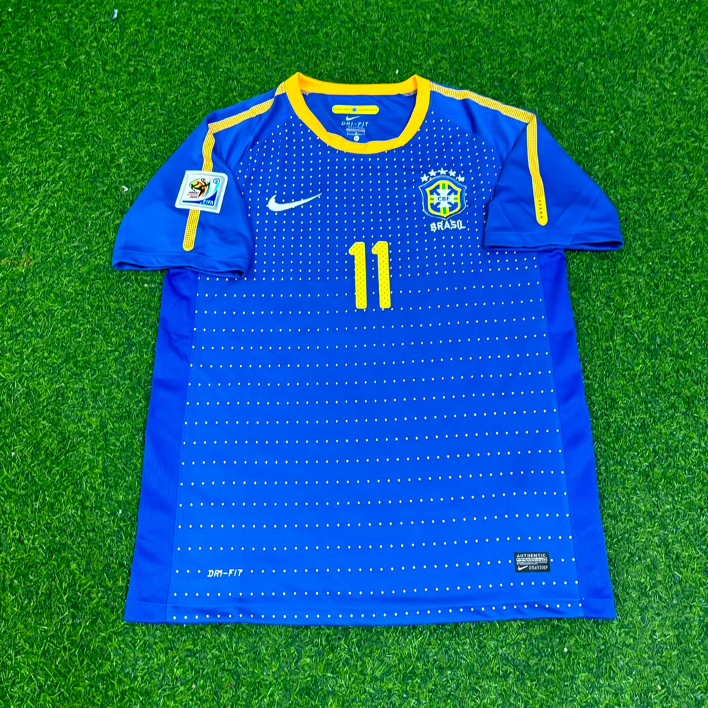 Brazil 2010 World Cup Retro Blue Jersey – Neymar Jr. – Front View
