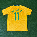 Neymar JR Brazil 2010 World Cup Retro Yellow Jersey – Back View